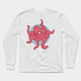 Red_Octo Long Sleeve T-Shirt